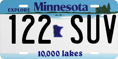 MN license plate 122SUV