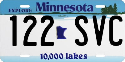 MN license plate 122SVC