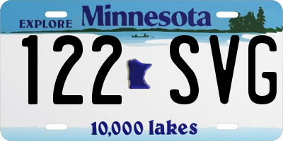 MN license plate 122SVG