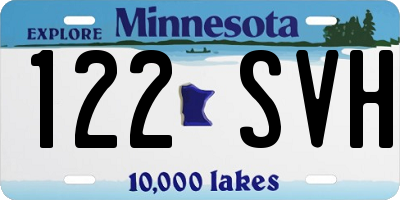 MN license plate 122SVH