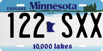 MN license plate 122SXX