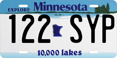 MN license plate 122SYP