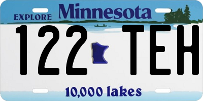 MN license plate 122TEH
