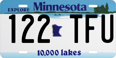 MN license plate 122TFU