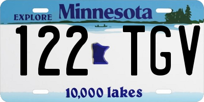 MN license plate 122TGV