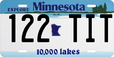 MN license plate 122TIT