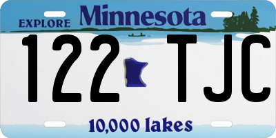 MN license plate 122TJC