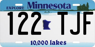 MN license plate 122TJF
