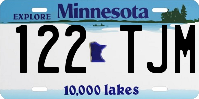 MN license plate 122TJM