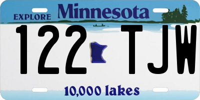 MN license plate 122TJW