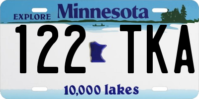 MN license plate 122TKA