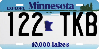 MN license plate 122TKB