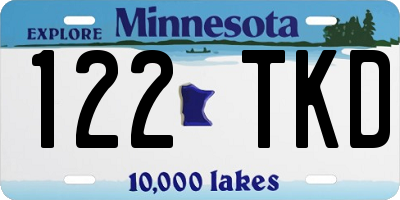 MN license plate 122TKD