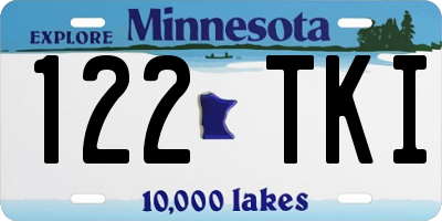 MN license plate 122TKI