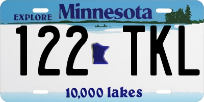 MN license plate 122TKL