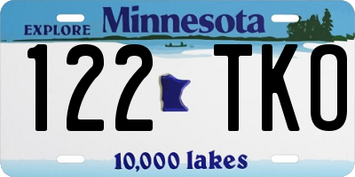 MN license plate 122TKO