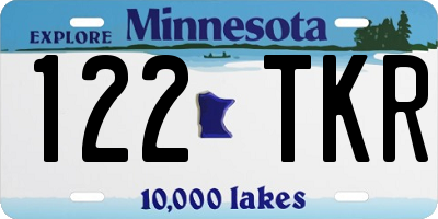 MN license plate 122TKR