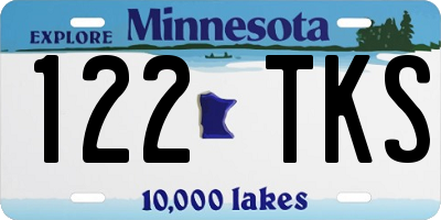 MN license plate 122TKS