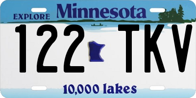 MN license plate 122TKV