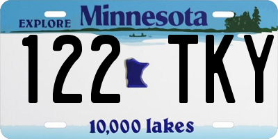 MN license plate 122TKY