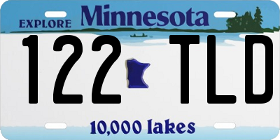 MN license plate 122TLD