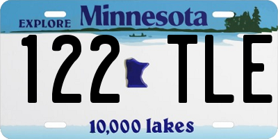 MN license plate 122TLE