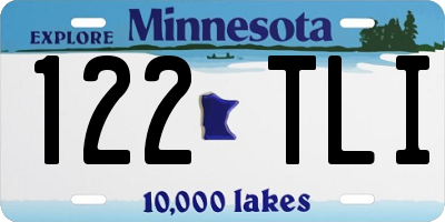 MN license plate 122TLI