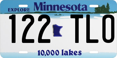 MN license plate 122TLO