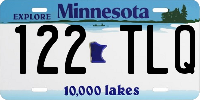 MN license plate 122TLQ