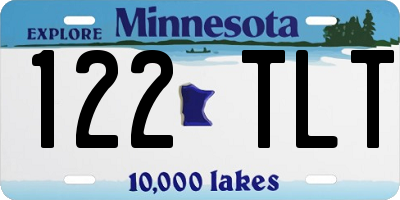 MN license plate 122TLT