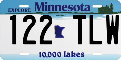 MN license plate 122TLW