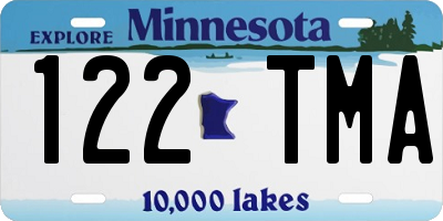 MN license plate 122TMA