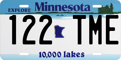 MN license plate 122TME