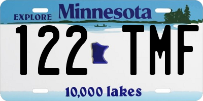 MN license plate 122TMF
