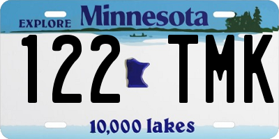 MN license plate 122TMK