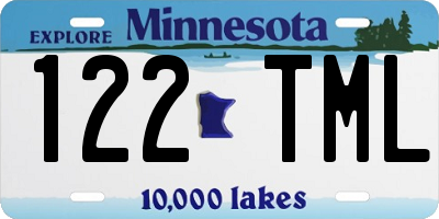 MN license plate 122TML