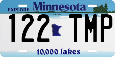 MN license plate 122TMP