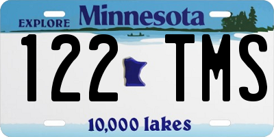 MN license plate 122TMS