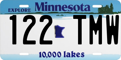 MN license plate 122TMW