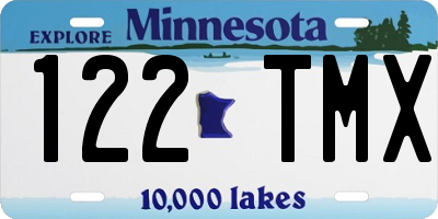 MN license plate 122TMX