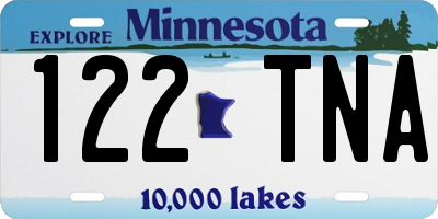 MN license plate 122TNA