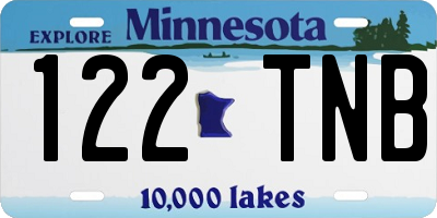 MN license plate 122TNB
