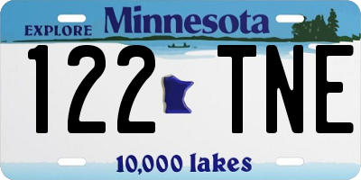 MN license plate 122TNE