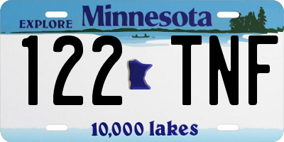 MN license plate 122TNF