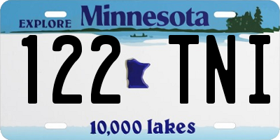 MN license plate 122TNI