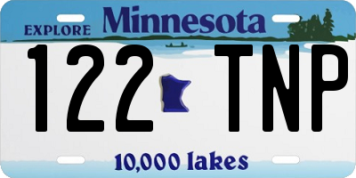 MN license plate 122TNP