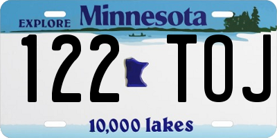 MN license plate 122TOJ