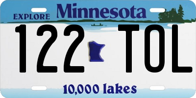MN license plate 122TOL
