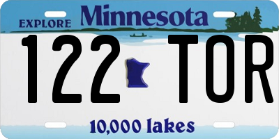 MN license plate 122TOR