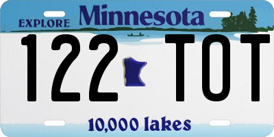 MN license plate 122TOT